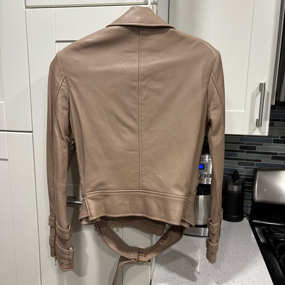 NWT L’Agence Billie belted leather jacket - Picture 8 of 10